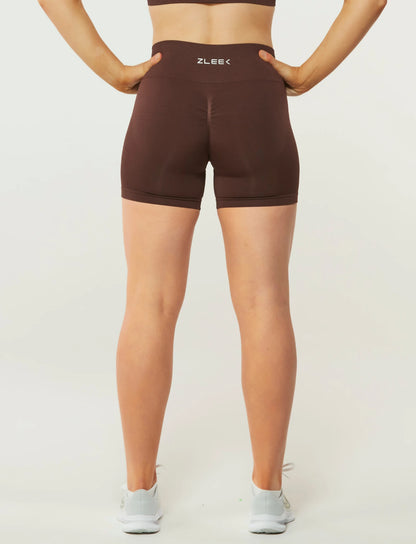 Zleek Contour Fit Shorts Choco Brown