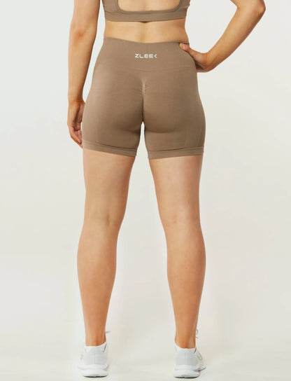 Zleek Contour Fit Shorts Stone Beige