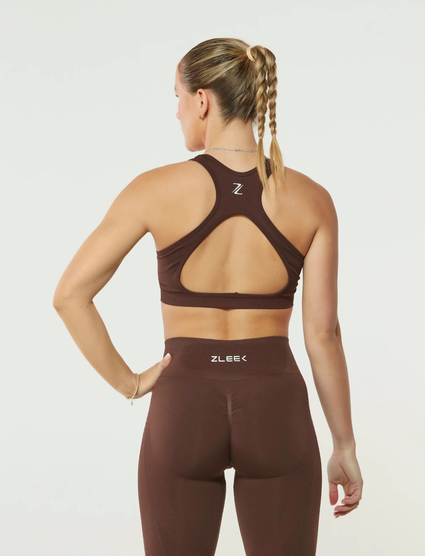 Zleek Contour Fit Sports Bra Choco Brown