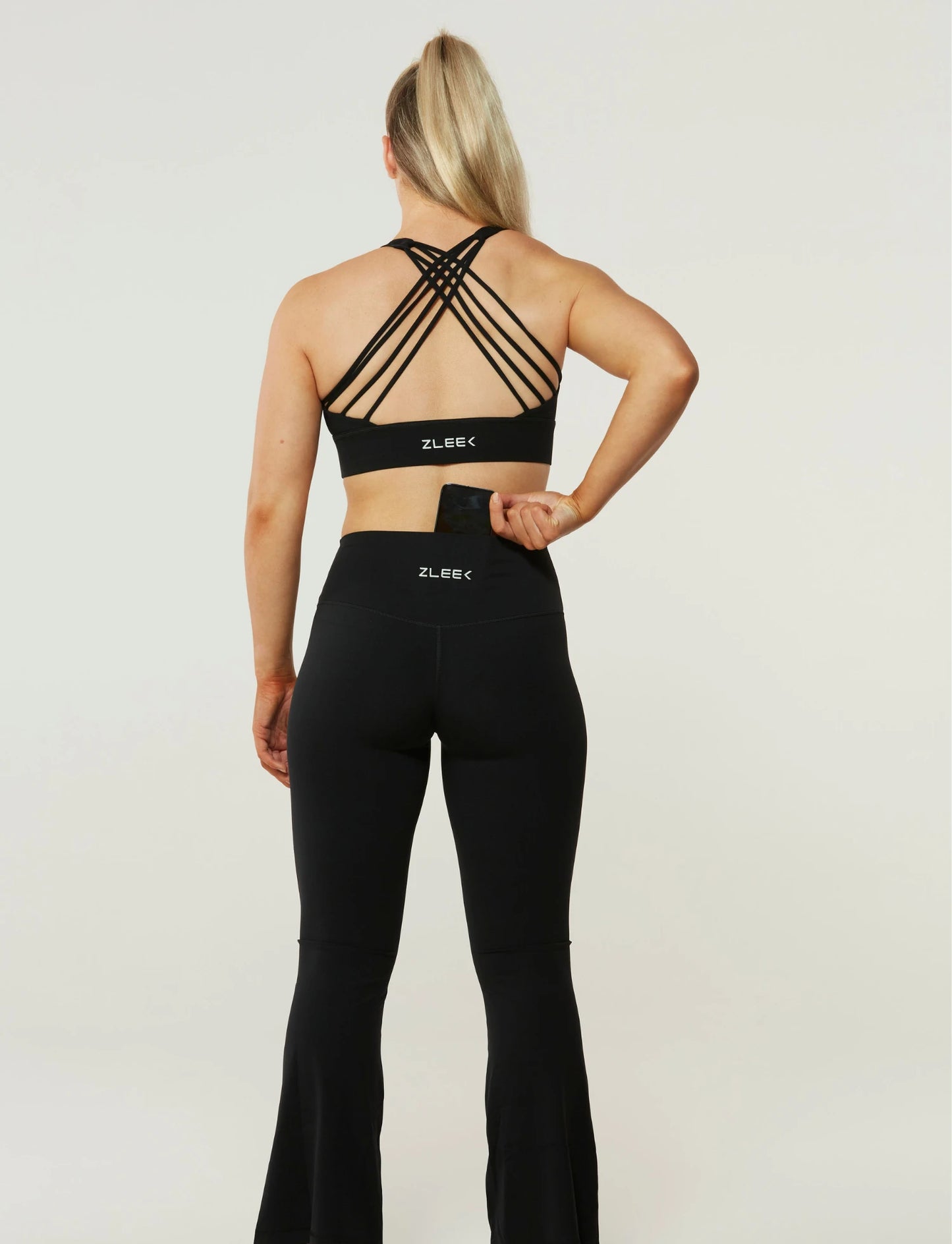 Zleek Everyday Flare Tight Black