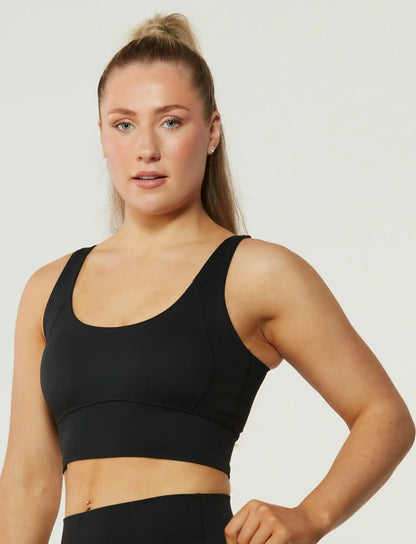 zleek flezy full support sport bra black