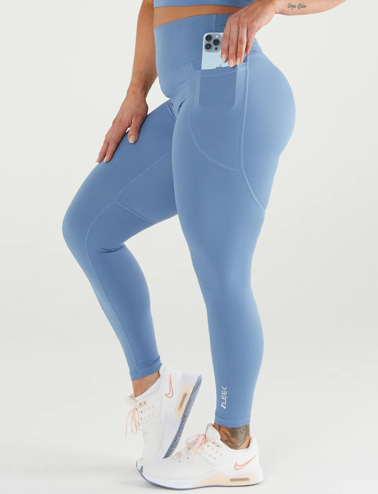 zleek flezy legging steel blue