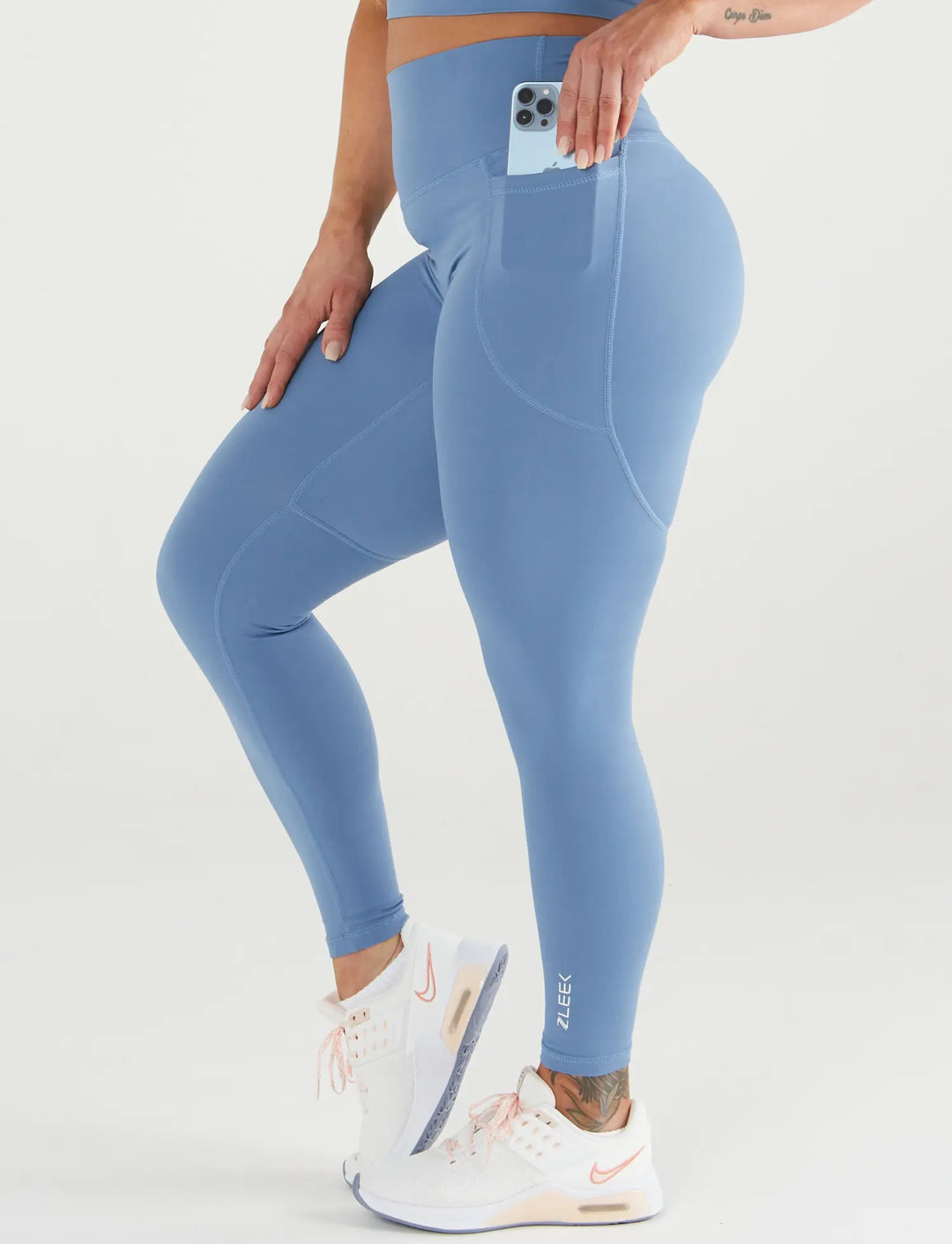 zleek flezy legging steel blue