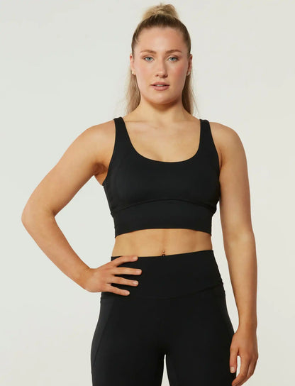 zleek flezy full support sport bra black