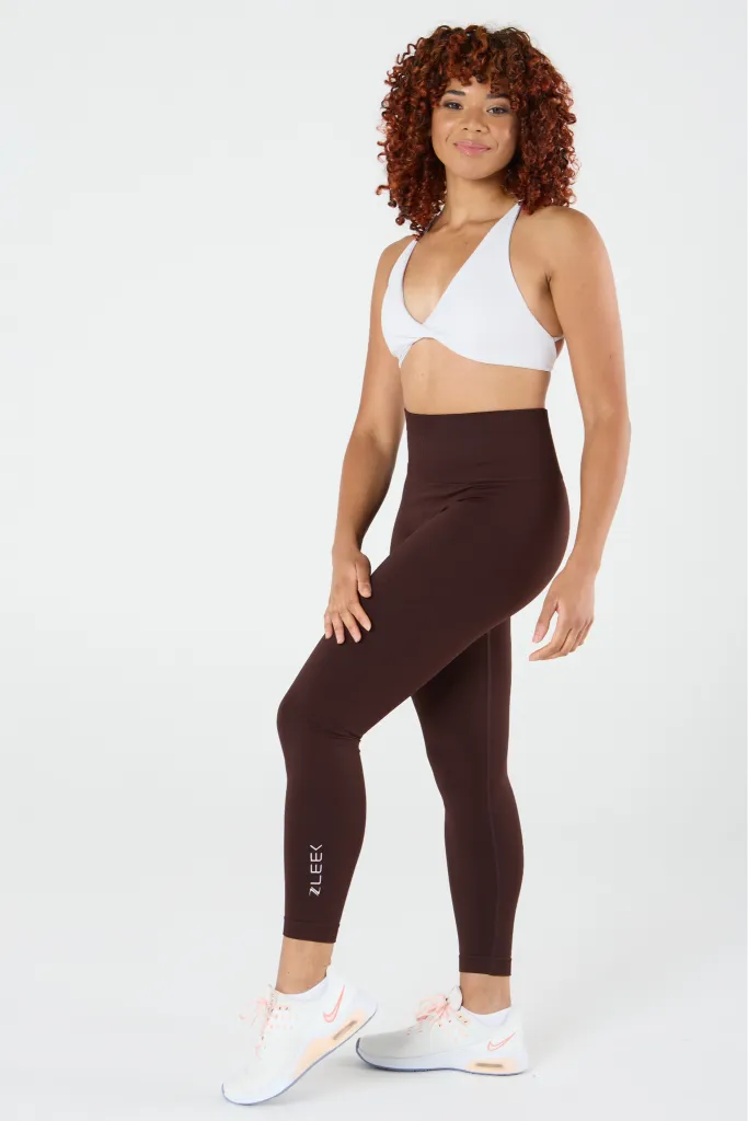 zleek hyper fleck scrunch legging brown