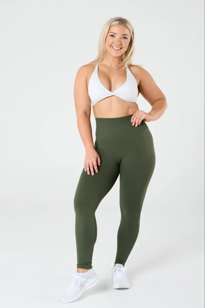 zleek hyper fleck scrunch legging green