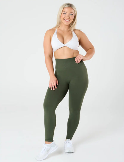 zleek hyper fleck scrunch legging green