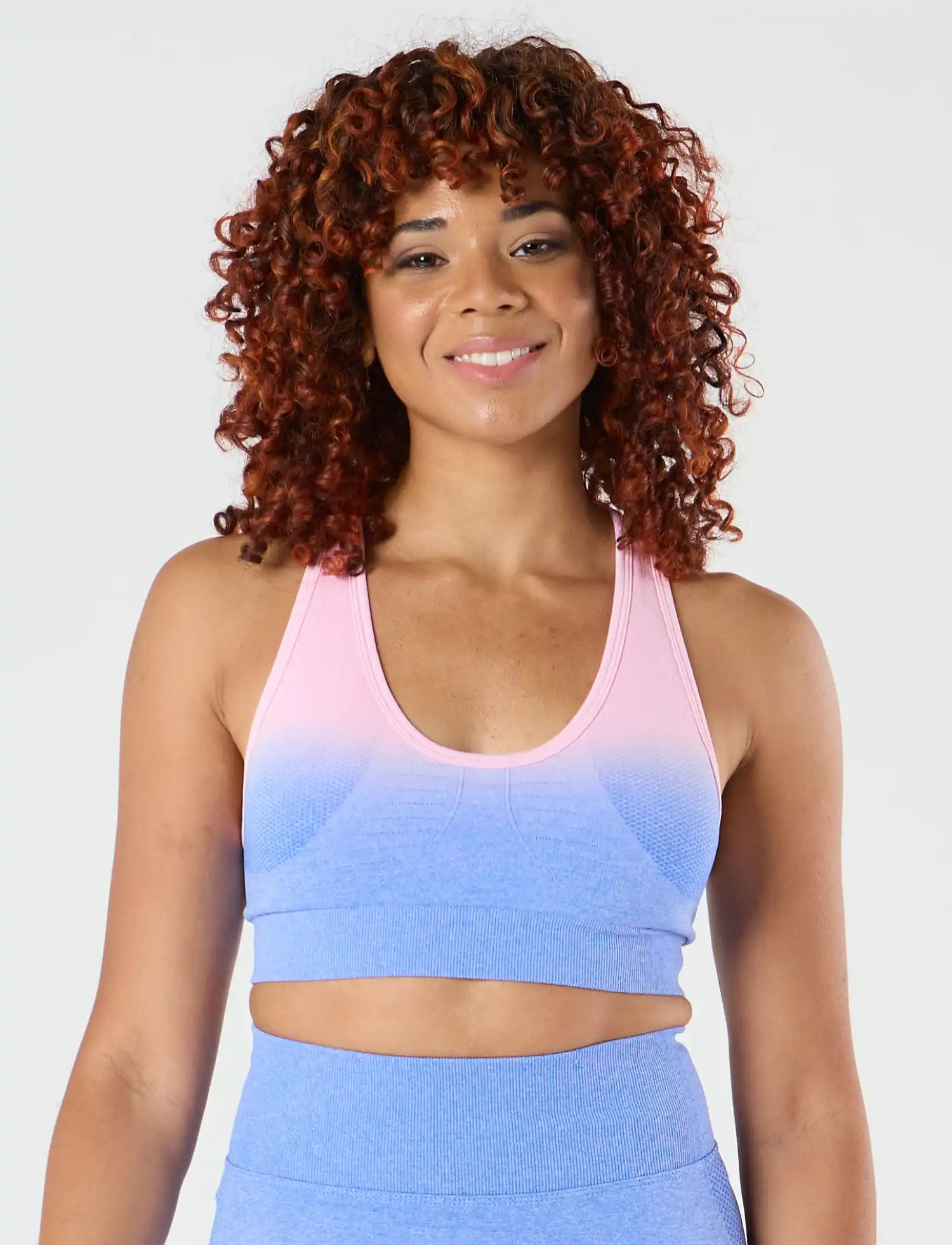 zleek ombre sport bra pink