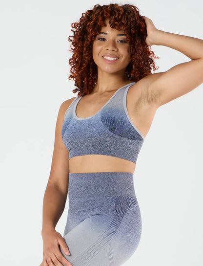 zleek ombre sport bra grey