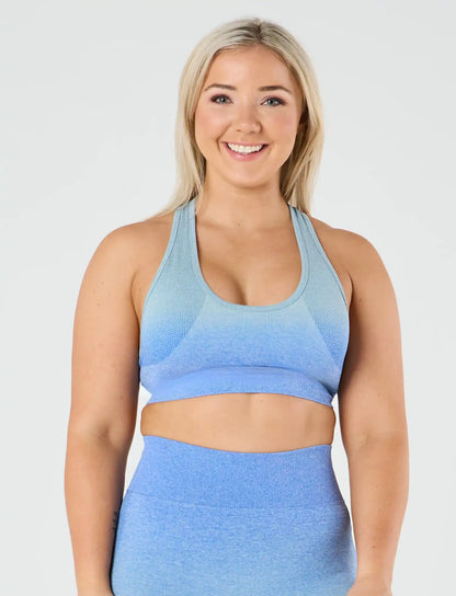 zleek ombre sport bra blue