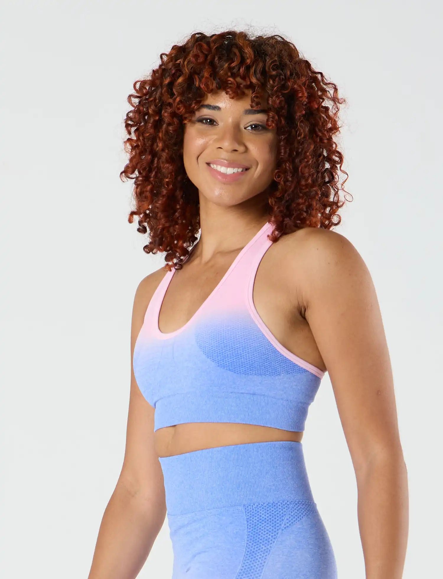 zleek ombre sport bra pink