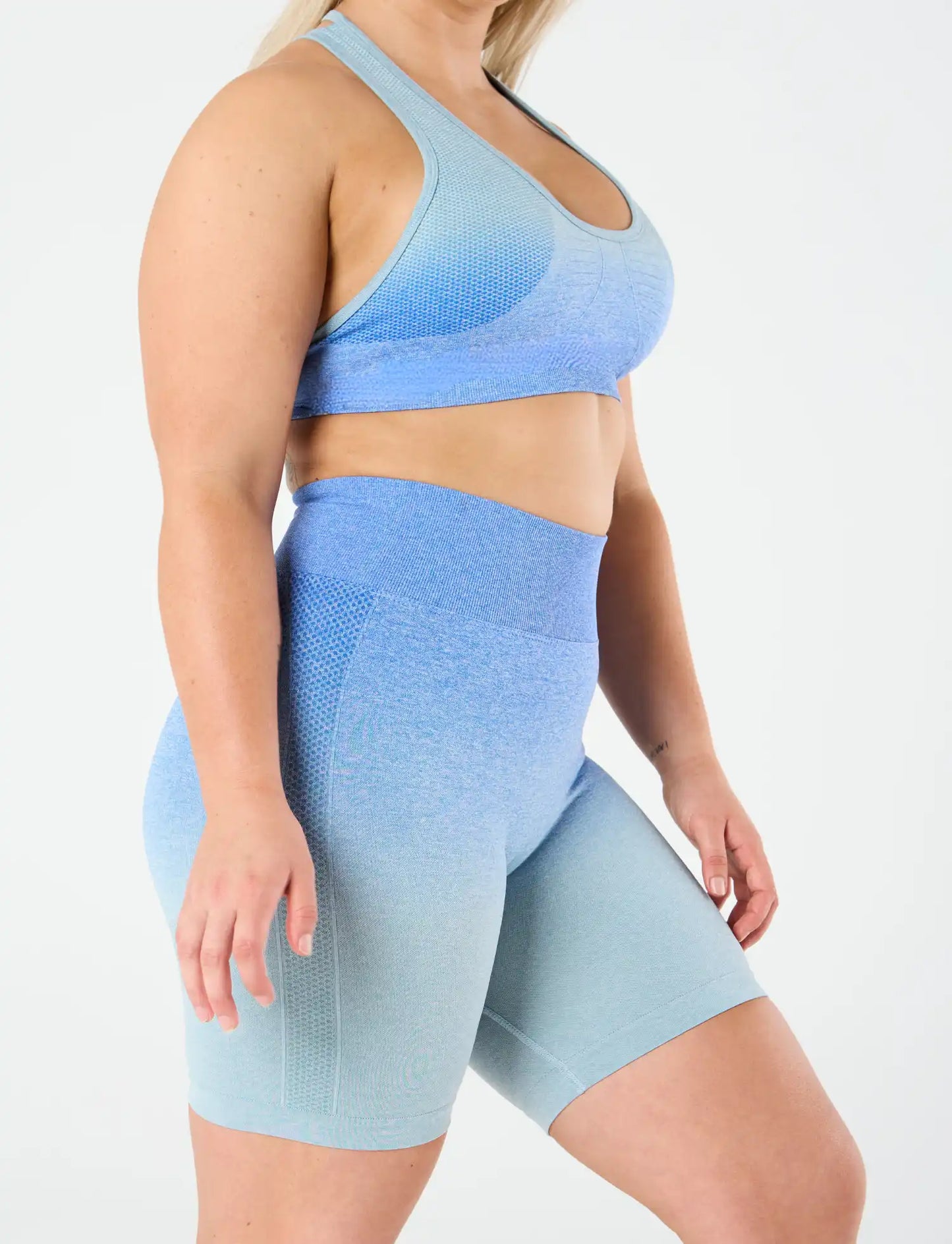 zleek ombre sport bra blue