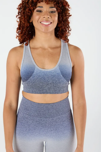 zleek ombre sport bra grey