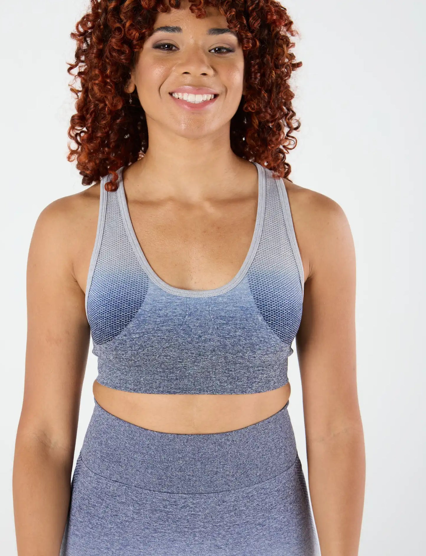 zleek ombre sport bra grey