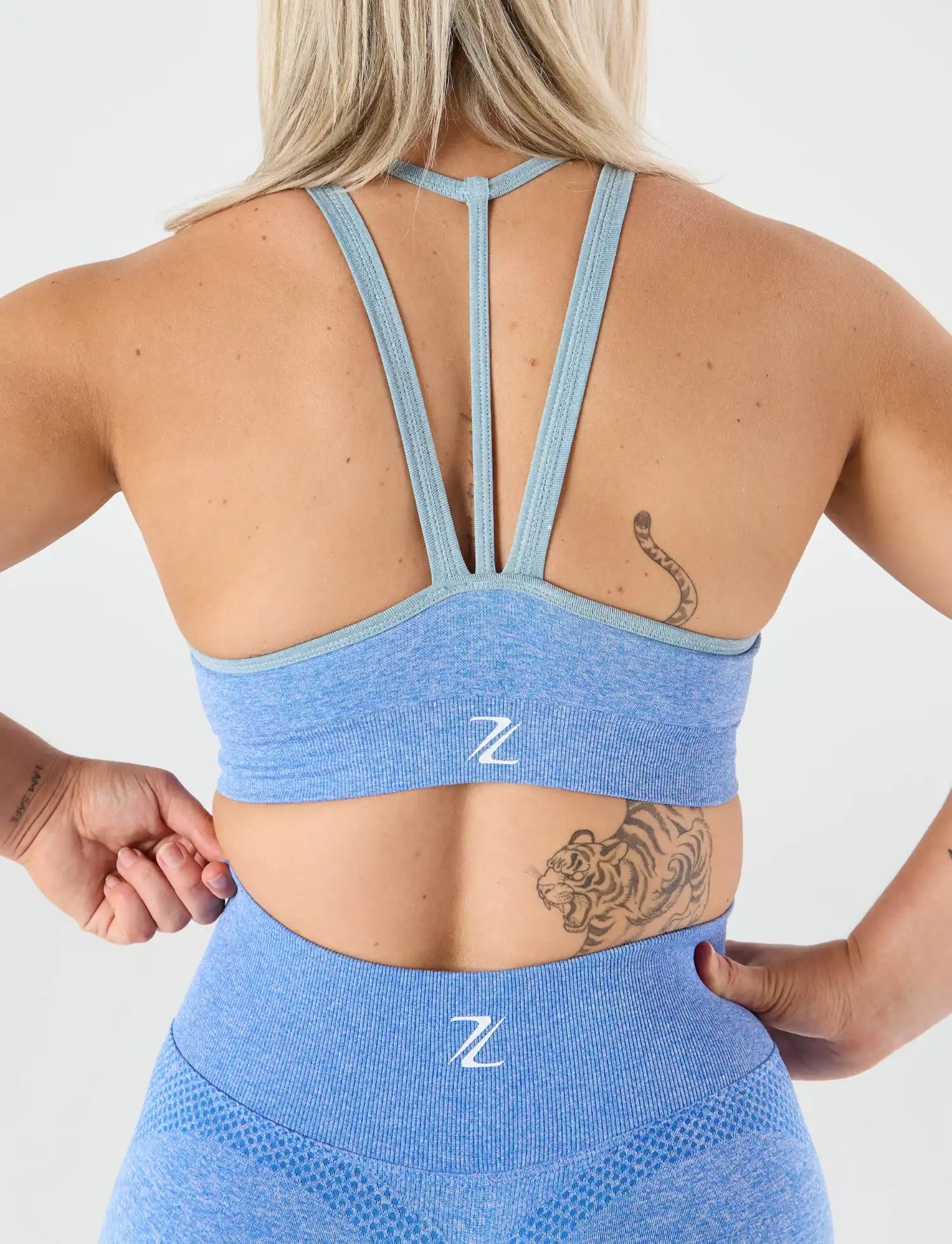 zleek ombre sport bra blue