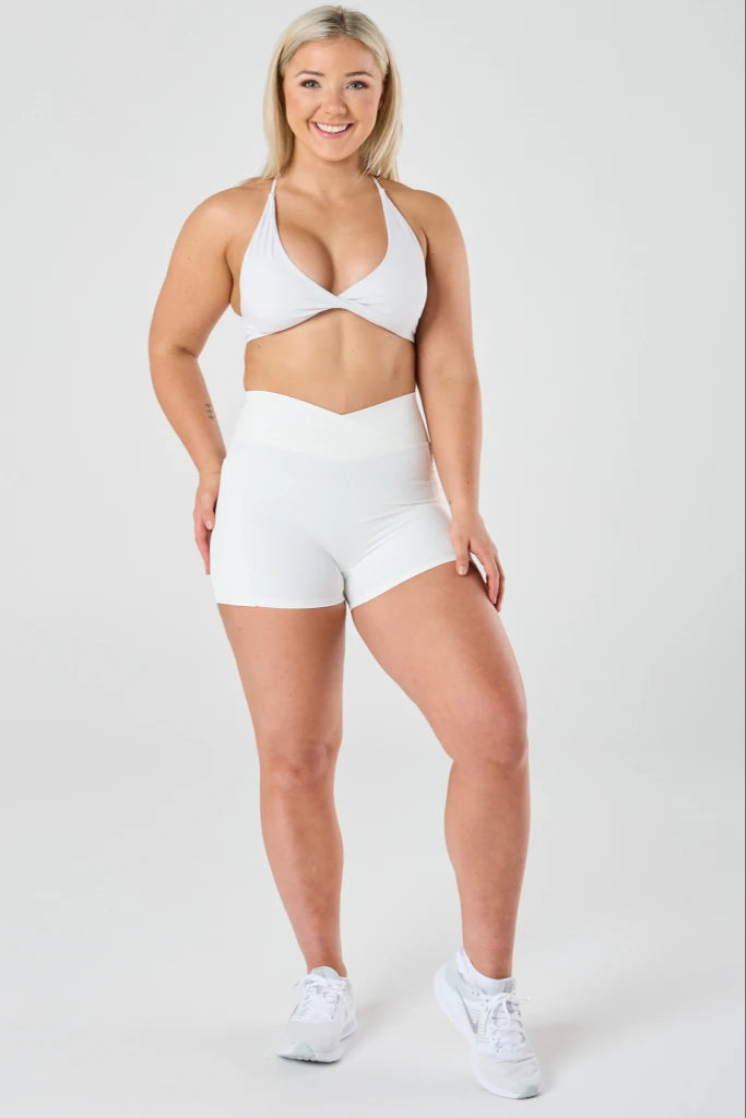 zleek premium cross over lounge short white