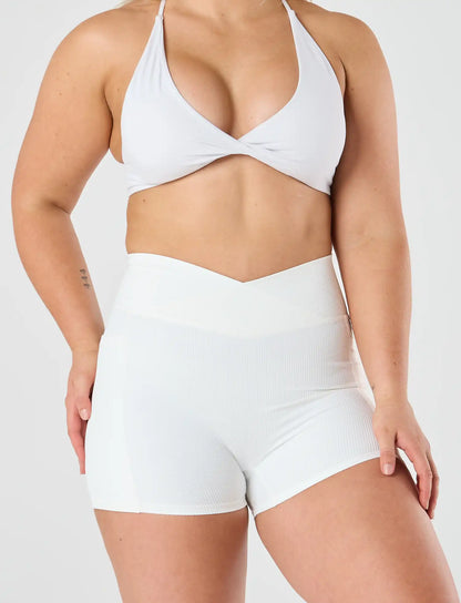 zleek premium cross over lounge short white