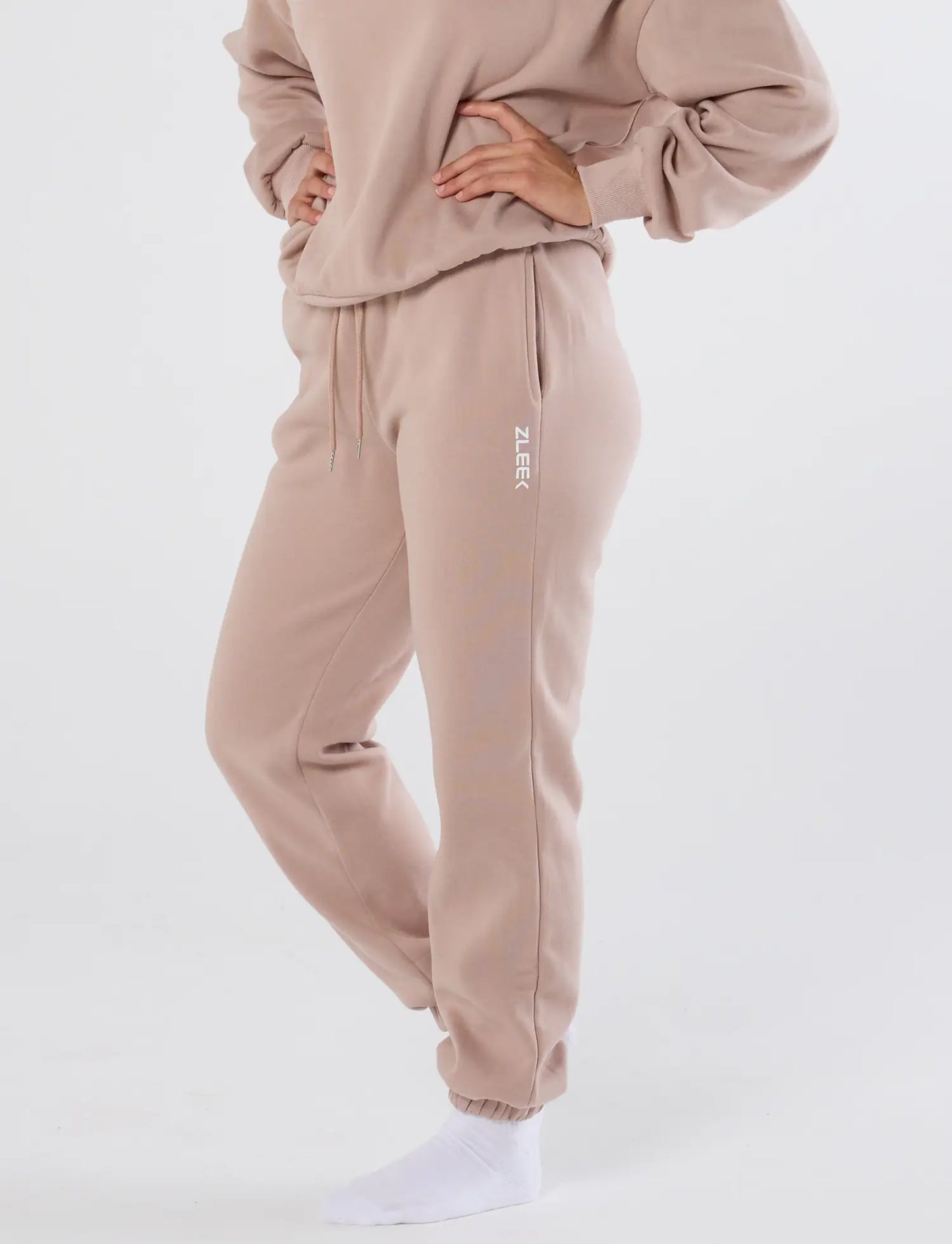 zleek cozychic joggers dusky pink