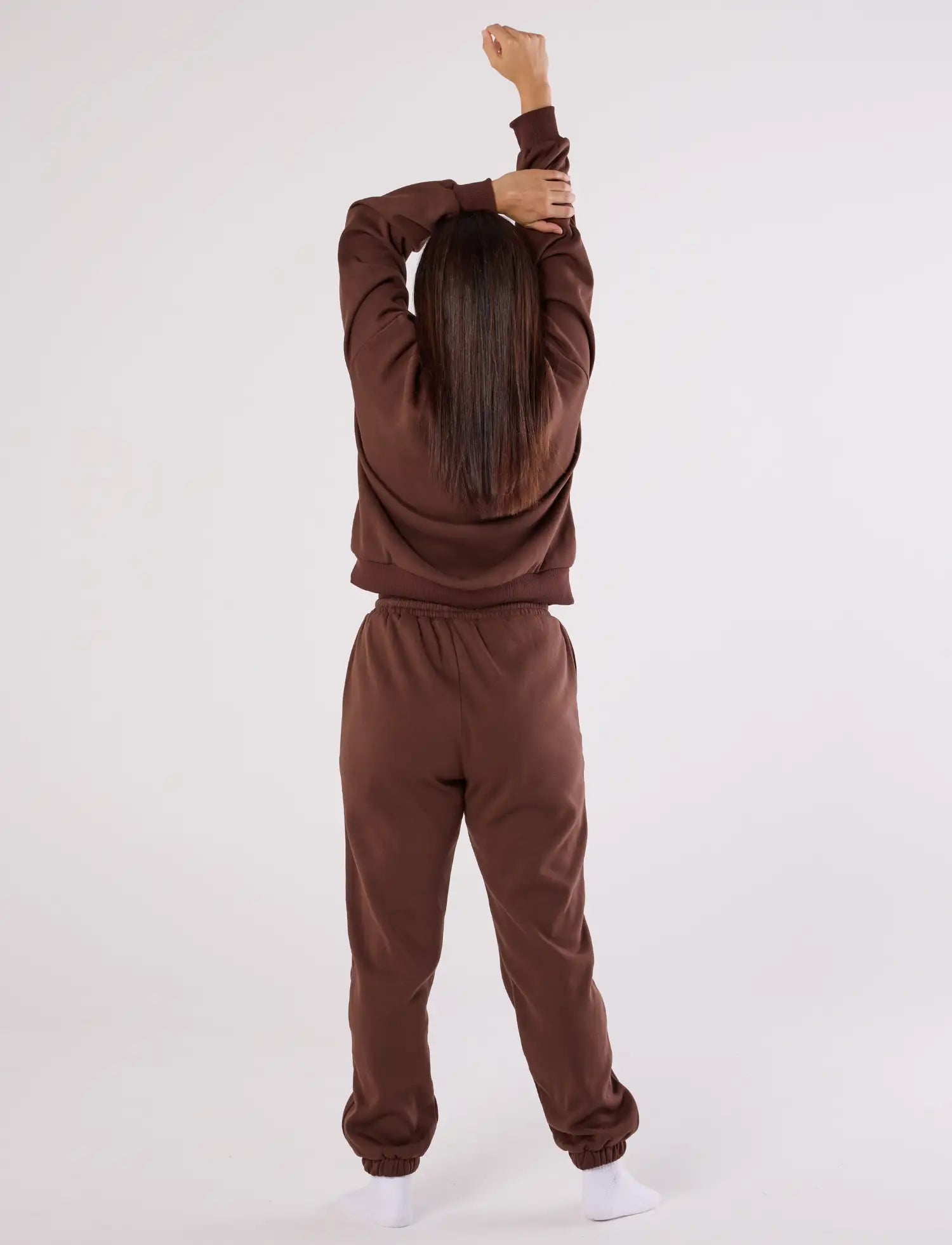 zleek cozychic joggers dark brown