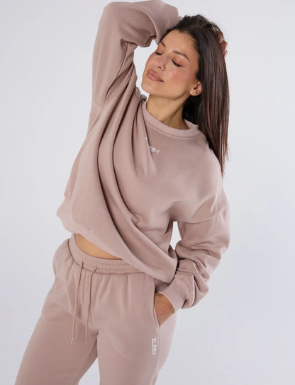 zleek cozychic joggers dusky pink