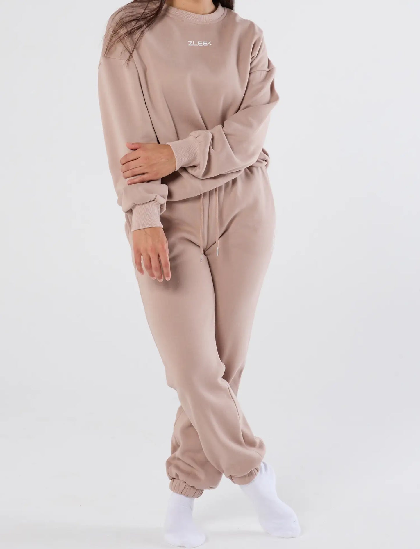 zleek cozychic joggers dusky pink