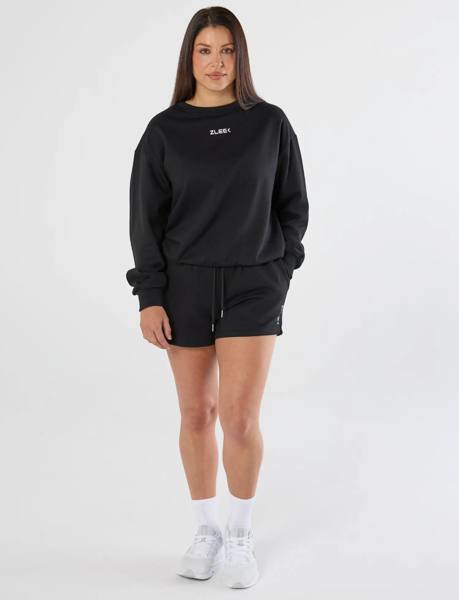 zleek cozychic sweat set black