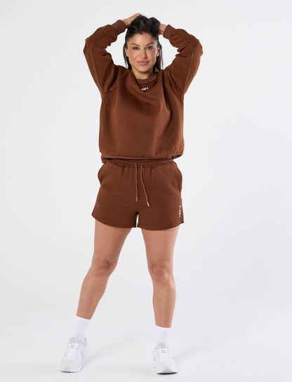 zleek cozychic sweat set choco brown