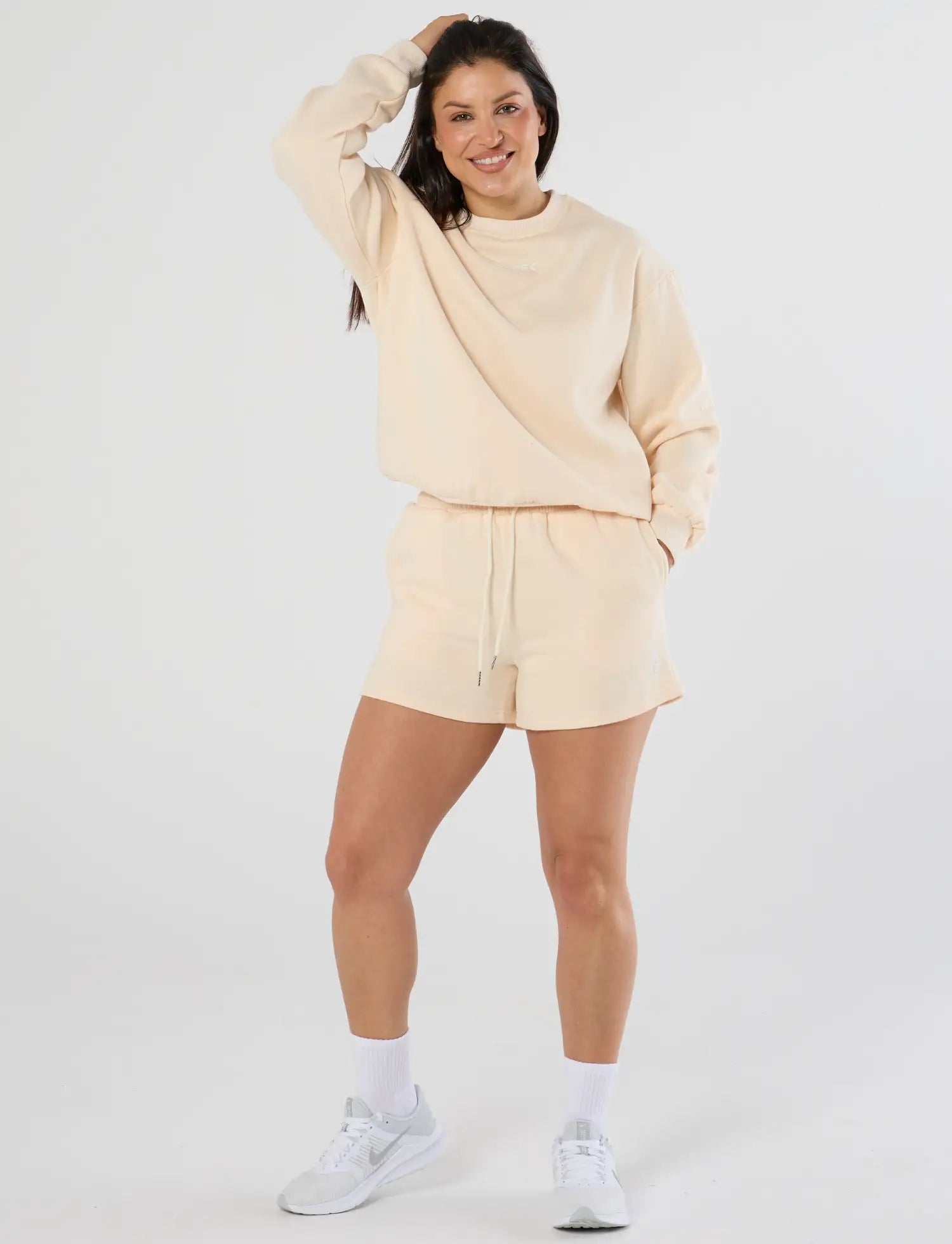 zleek cozychic sweat set cream