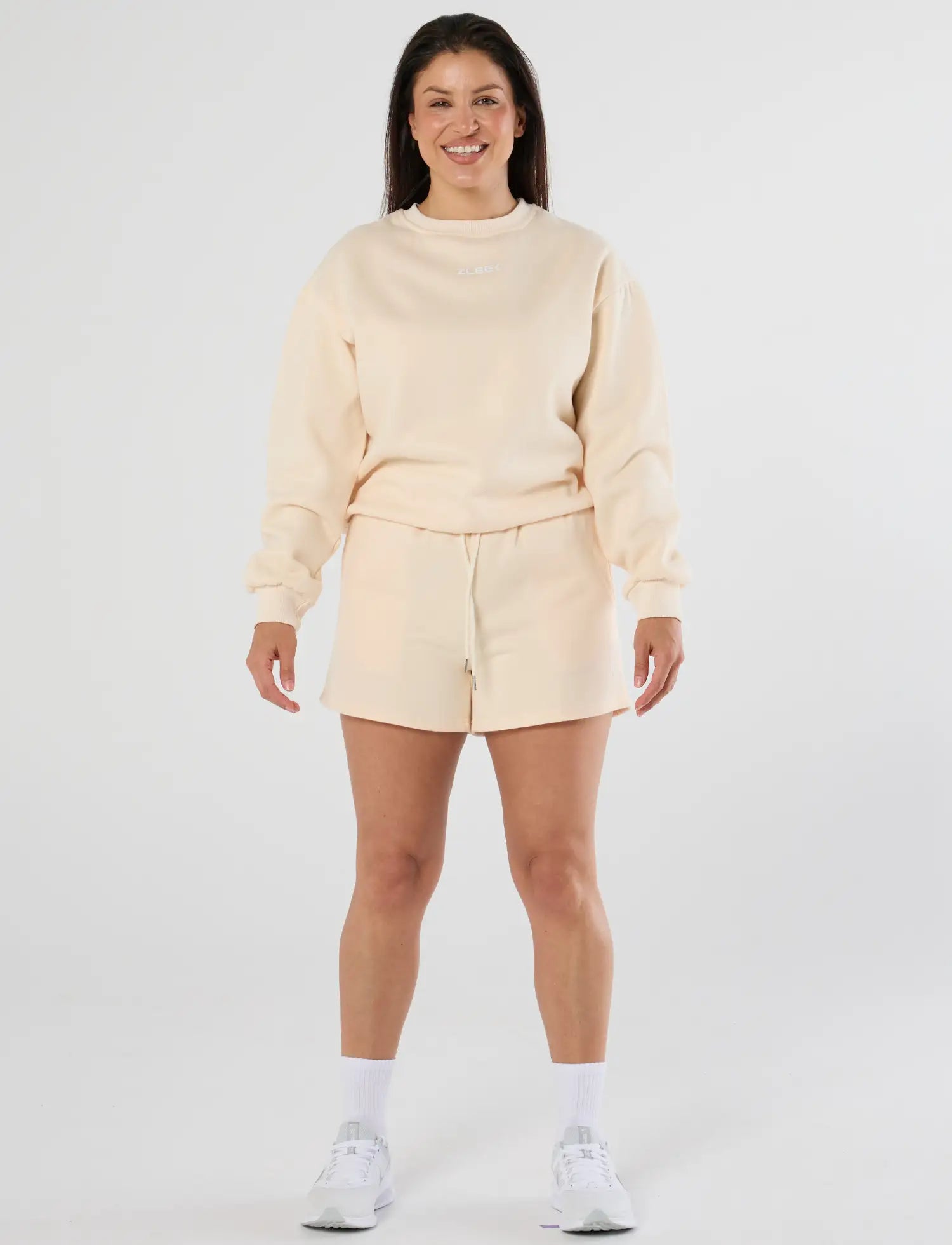 zleek cozychic sweat set cream