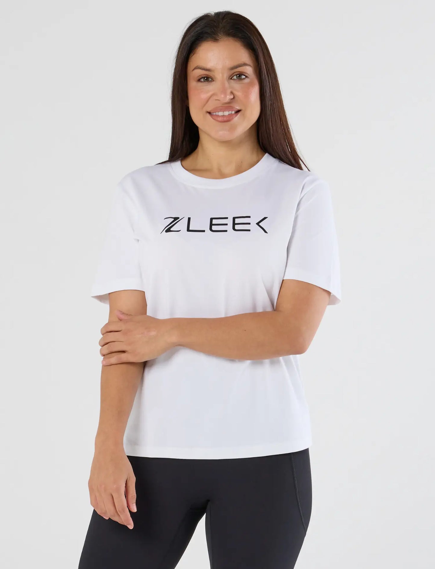 zleek timeless tee white