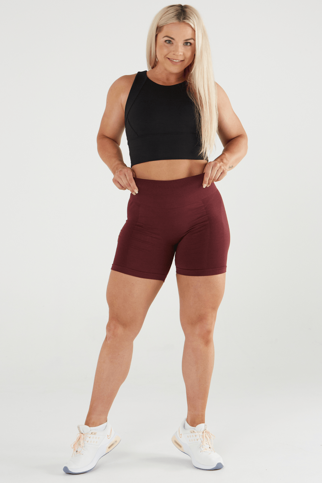 zleek flashy pro scrunch short maroon