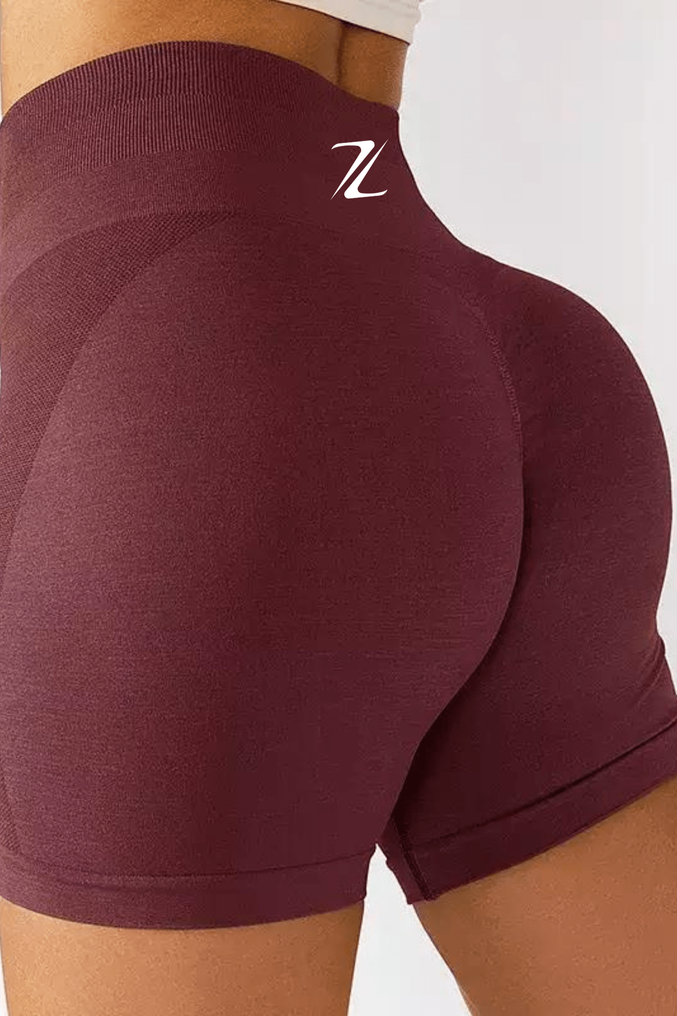 zleek flashy pro scrunch short maroon